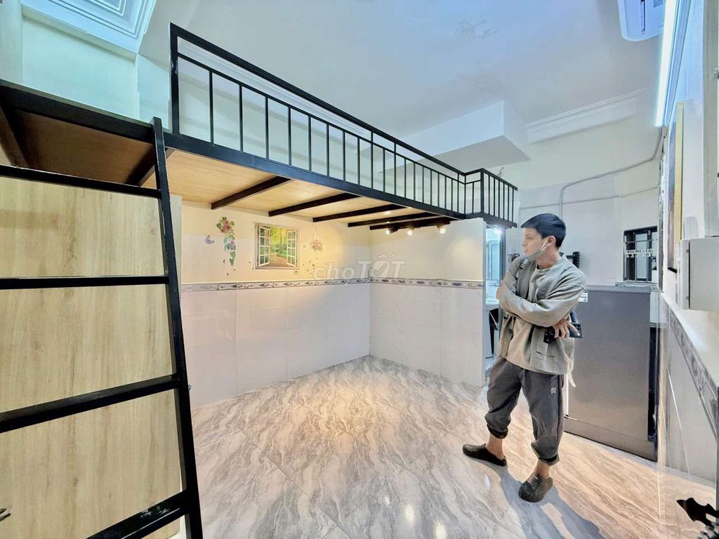 Phòng trọ có gác rộng thoáng - Full nội thất - Công viên Hoàng Văn Thụ