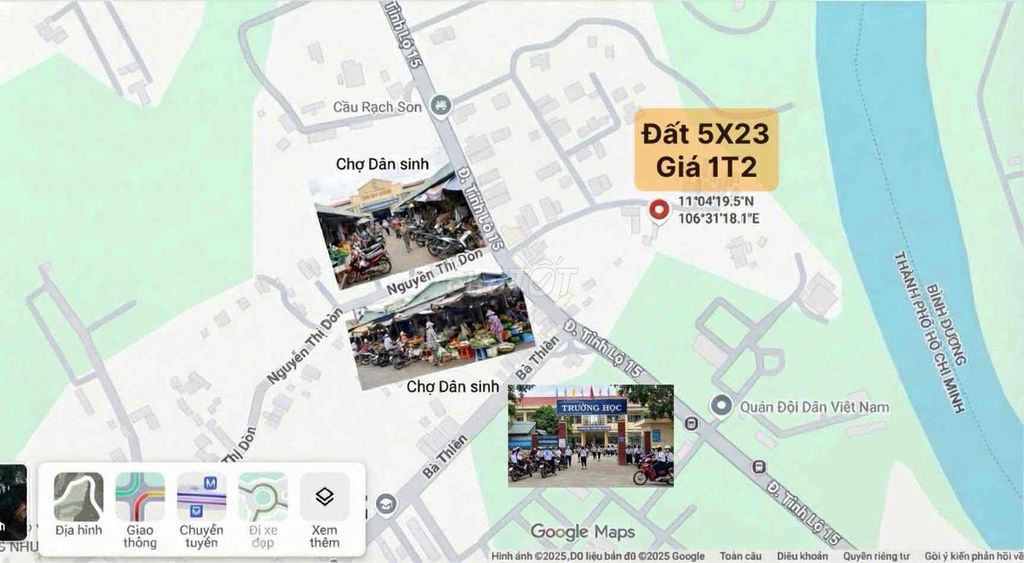 Bán đất Củ Chi 115m² giá chỉ 1.2 tỷ - Đường nhựa ô tô thông