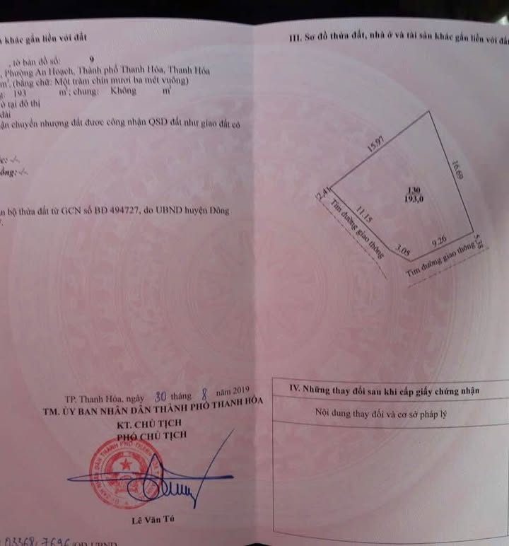 Lô đất 193m² đường Lê Chủ, phường An Hưng, chỉ 8 tỷ - Đầu tư sinh lời tuyệt vời!