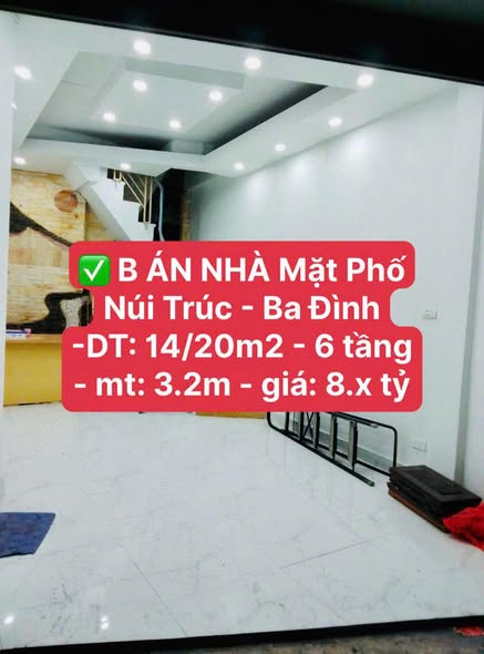 Nhà mặt phố Núi Trúc, quận Ba Đình 14m² giá 8.3 tỷ - Kinh doanh đỉnh cao!