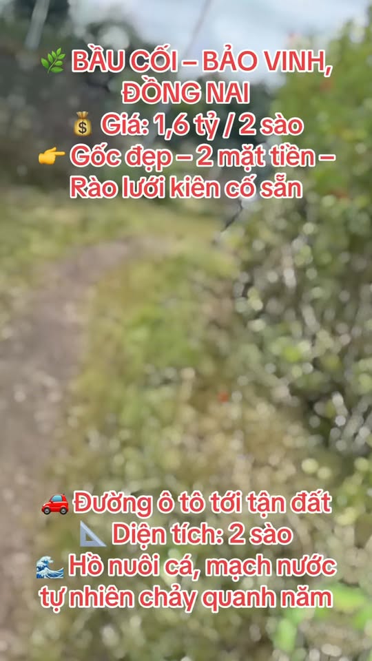 Đất Bầu Cối, Bảo Vinh, Long Khánh 720m² giá 1.6 tỷ - Không gian nghỉ dưỡng lý tưởng!