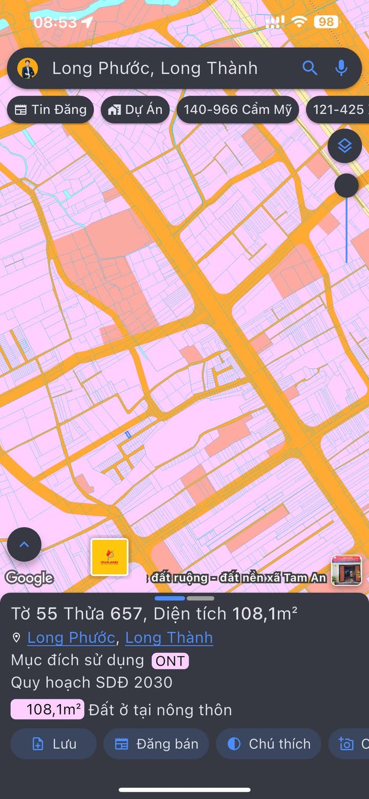 Đất nền Long Phước, Long Thành 105m² giá 1.6 tỷ - Sổ đỏ chính chủ!