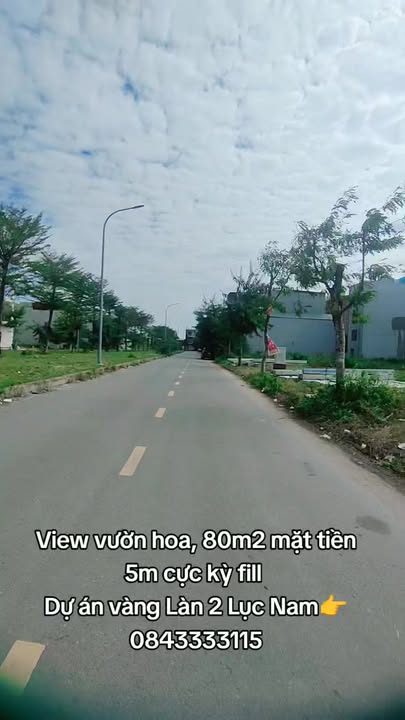 Đất nền Làn 2 Vân Động Lục Nam 80m² - View vườn hoa, giá thỏa thuận!