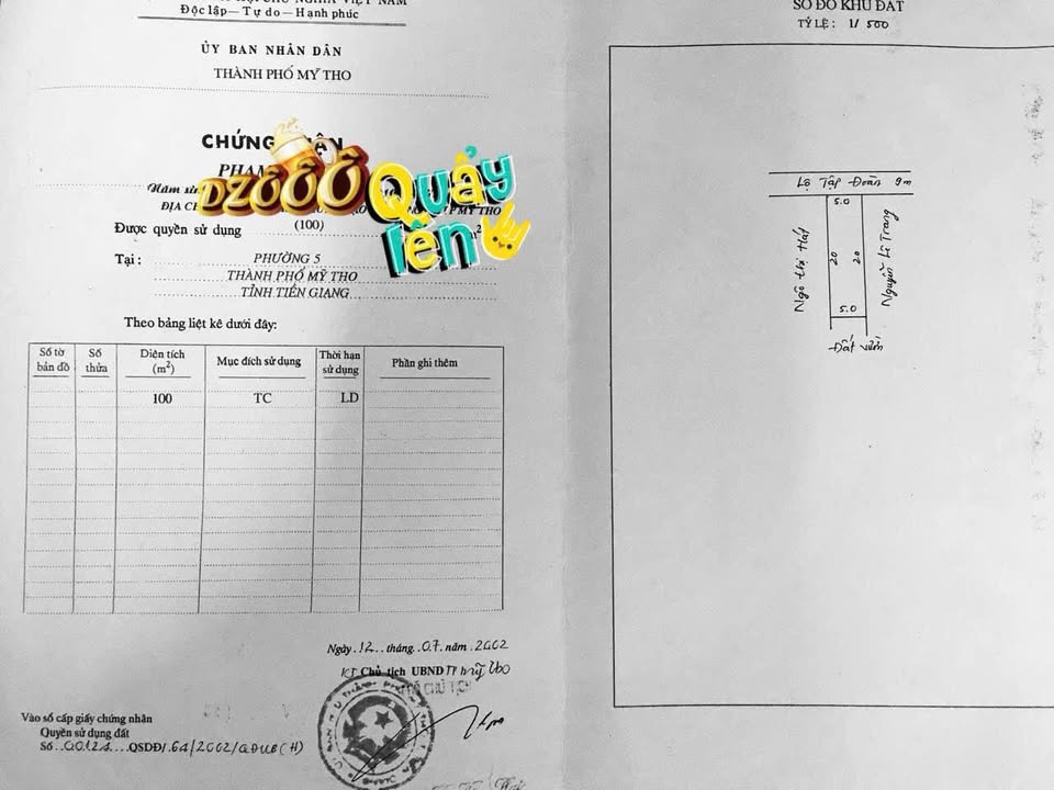 Đất nền kinh doanh đường Phạm Thanh, Mỹ Tho 255m² giá 5.5 tỷ - Cơ hội đầu tư tuyệt vời!