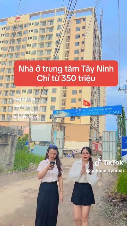 Căn hộ Golden City Tây Ninh 63m² giá 1.1 tỷ - Thiết kế thông minh, đón ánh sáng tự nhiên!