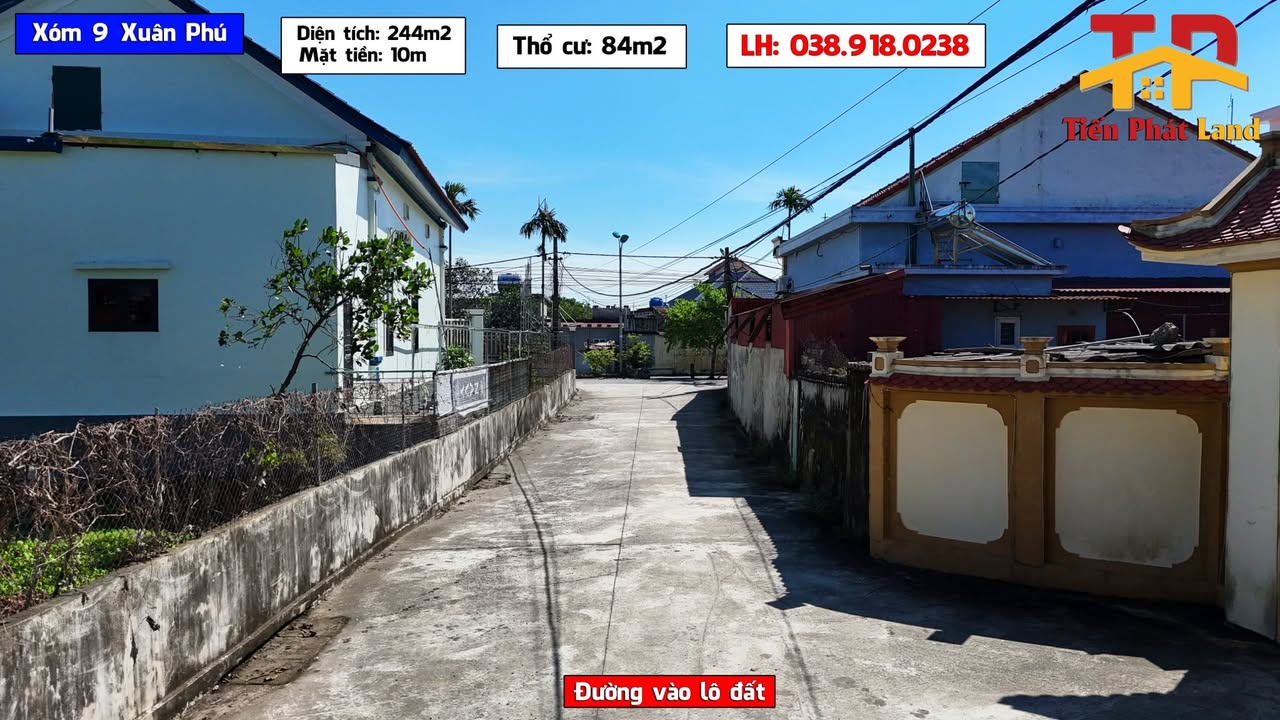 Lô đất 244m² tại xóm 9, xã Xuân Phú, huyện Xuân Trường - Giá tốt thỏa thuận!