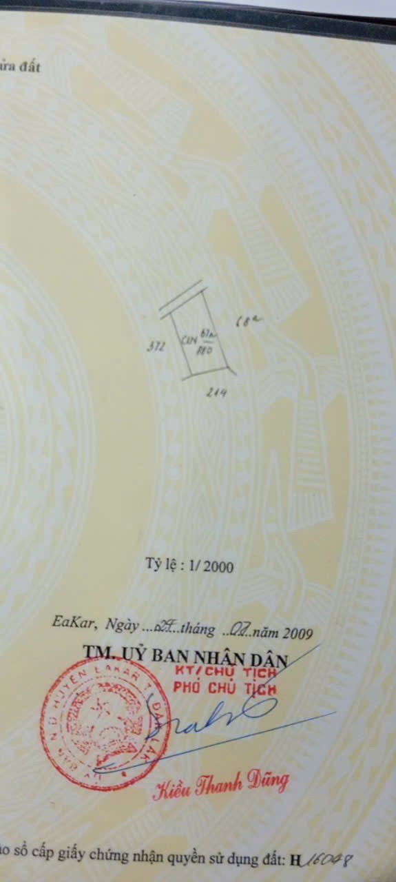 Đất nền Ea Kmút, Đắk Lắk 860m² giá 1.075 tỷ - Vị trí đẹp, thuận lợi đầu tư!