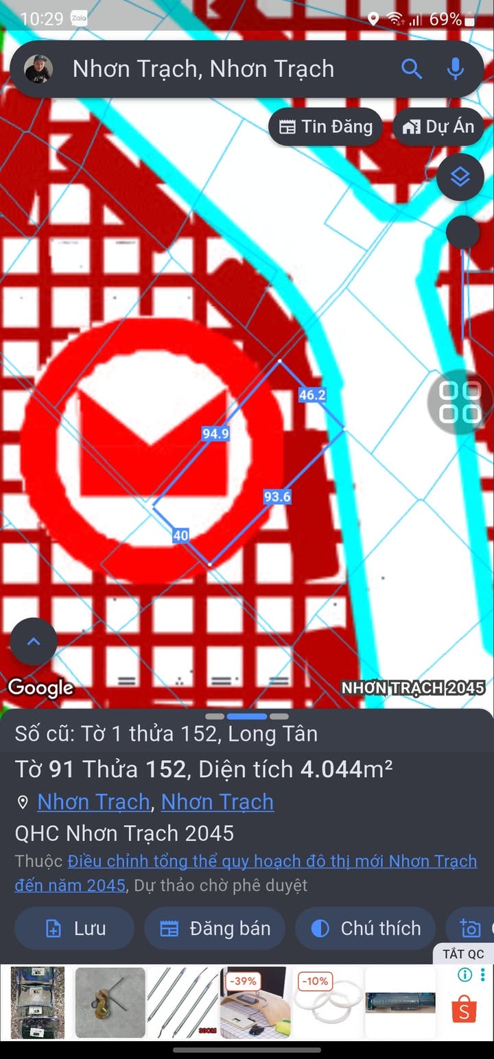 Đất nền Nhơn Trạch 4044m² - Giá tốt cho nhà đầu tư!