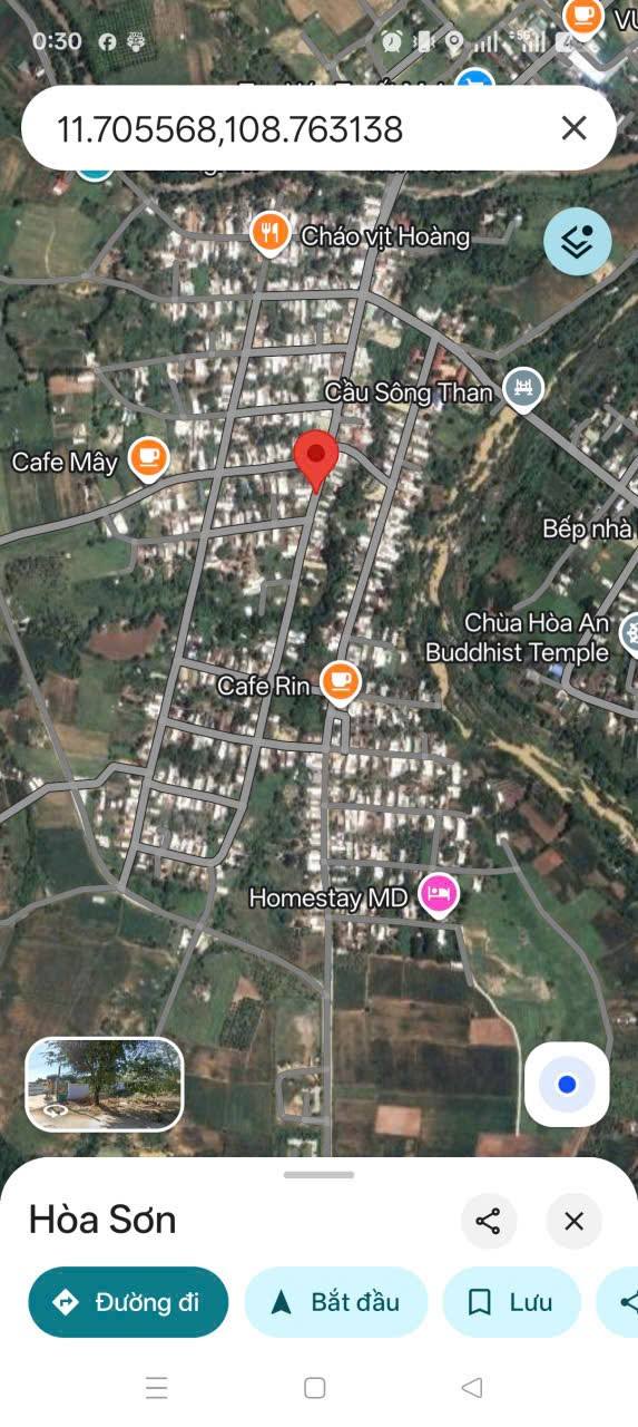 Lô đất nền thổ cư 203m² xã Anh Dũng, Khánh Hòa - Giá chỉ 580 triệu!