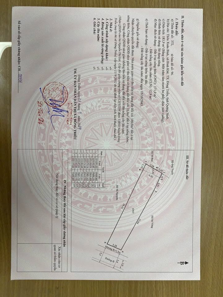 Đất tặng nhà cấp 4 tại Xuân Bình, Đông Triều 184m² giá chỉ 700 triệu - Cơ hội đầu tư tuyệt vời!