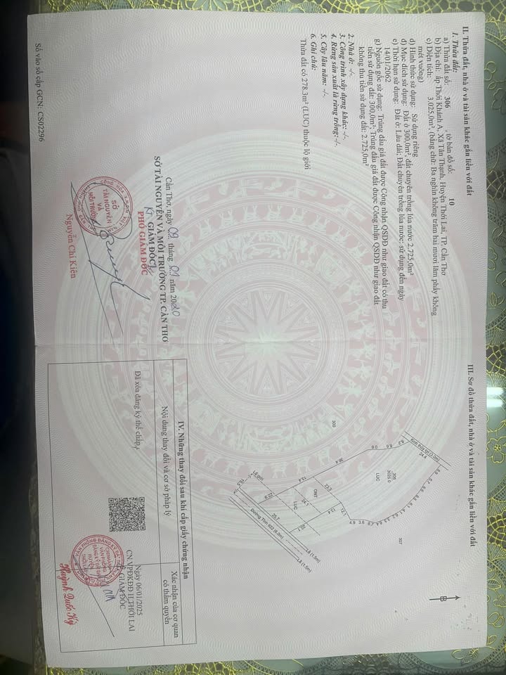 Đất mặt tiền đường tỉnh 922, Thới Lai, Cần Thơ 3.000m² - Giá chỉ 8.9 tỷ!