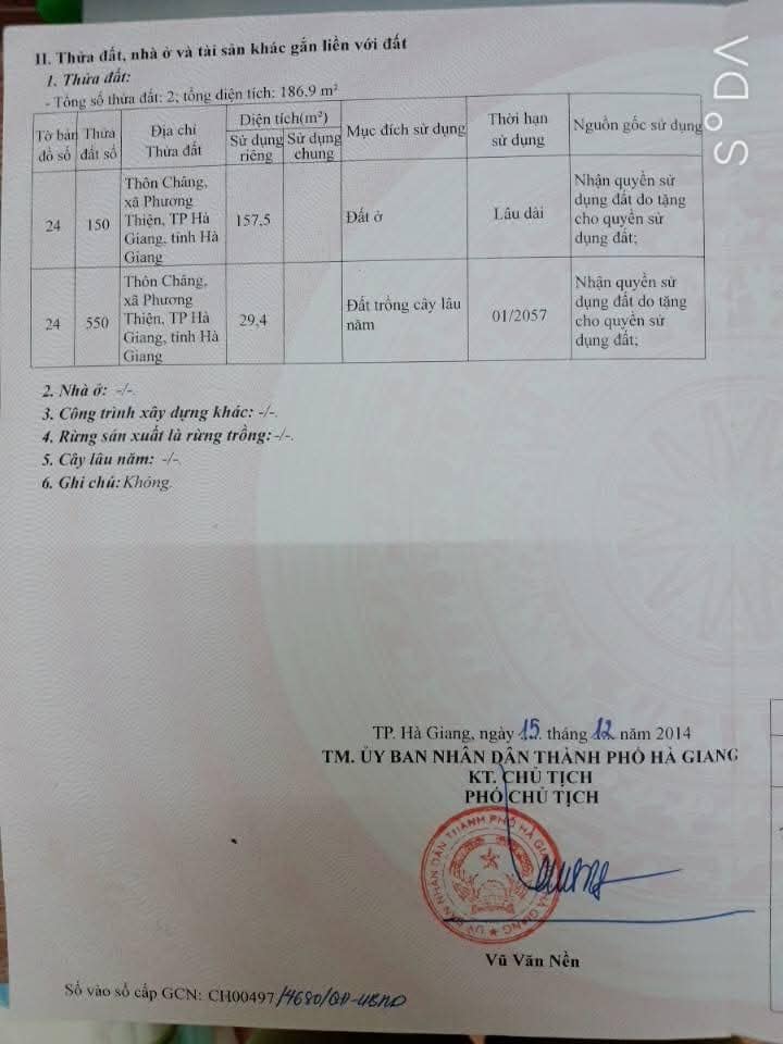 Đất bán Phương Thiện, TP Hà Giang 186.9m² giá 2.4 tỷ - Đầu tư sinh lời ngay!