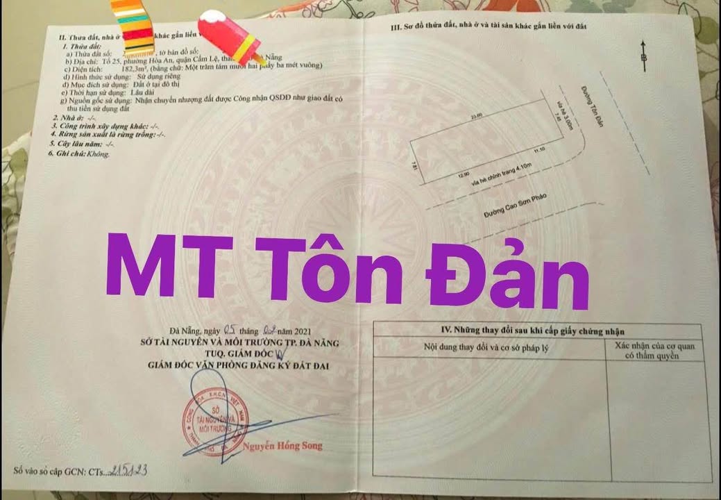 Đất nền Cẩm Lệ Đà Nẵng 183m² giá 12 tỷ - Lô góc 2 mặt tiền sầm uất!