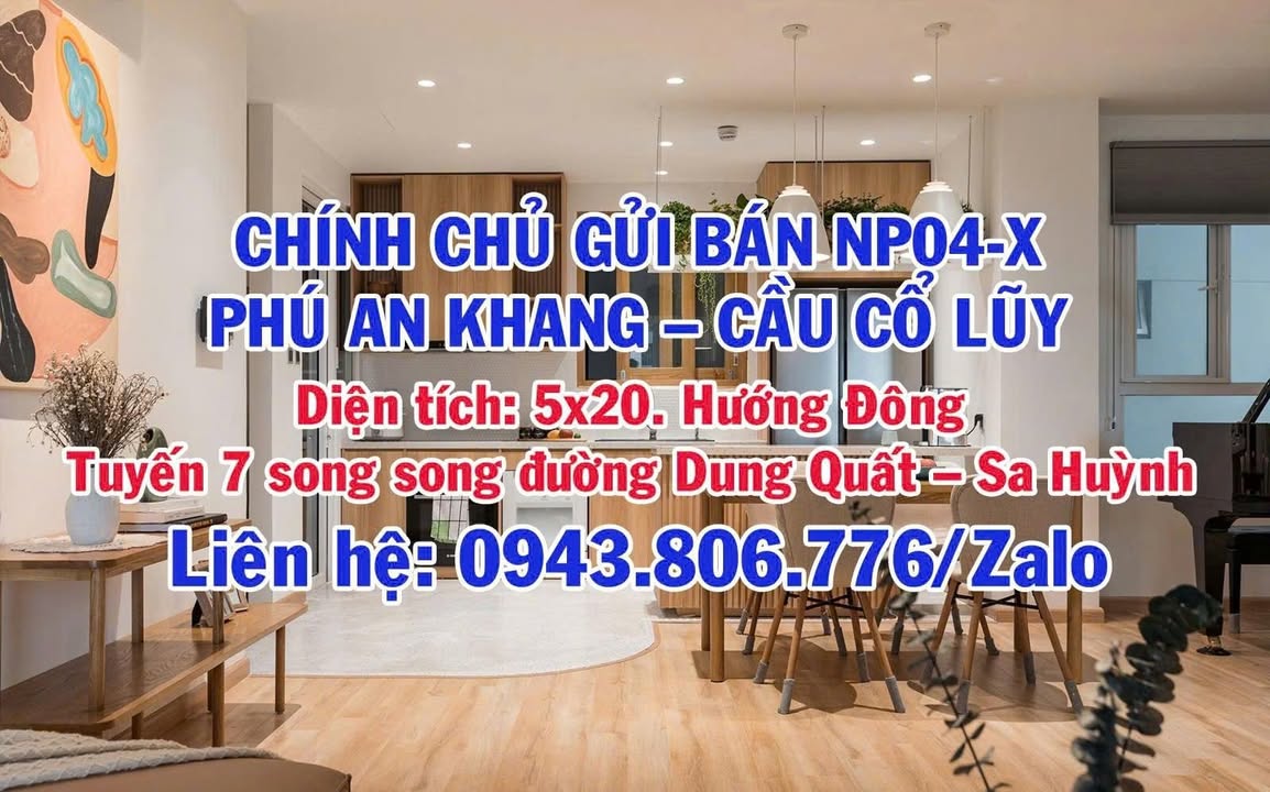 Đất dự án Khu đô thị Phú An Khang 100m² giá chỉ 1 tỷ - Cơ hội đầu tư sinh lời!