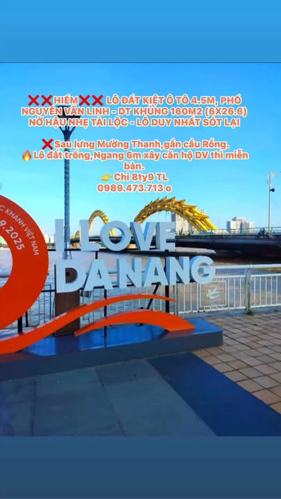 Đất nền 160m² tại trung tâm Hải Châu giá 8.9 tỷ - Đầu tư sinh lời ngay!