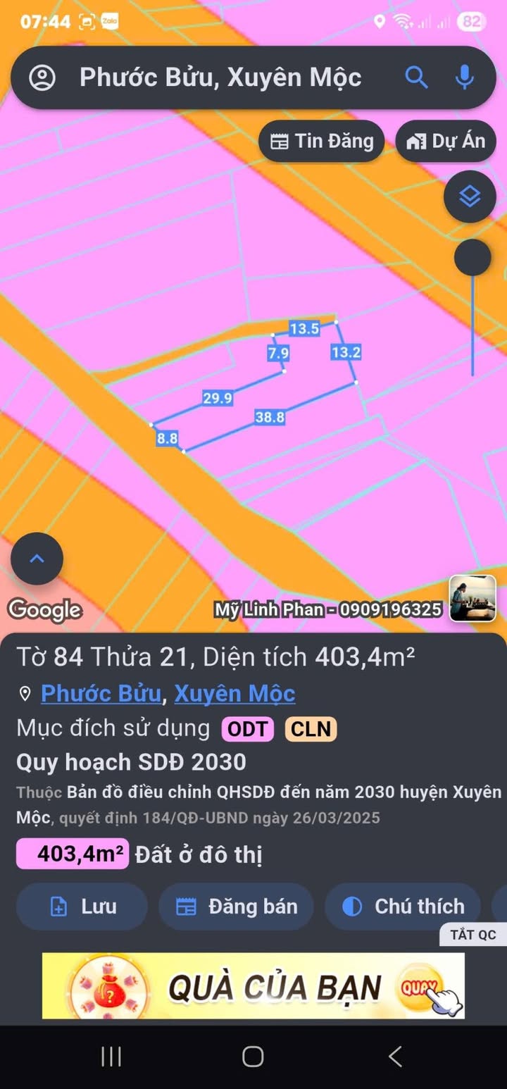 Đất nền chính chủ Phước Bửu 3332m² giá 2.1 tỷ - Cơ hội đầu tư hấp dẫn!