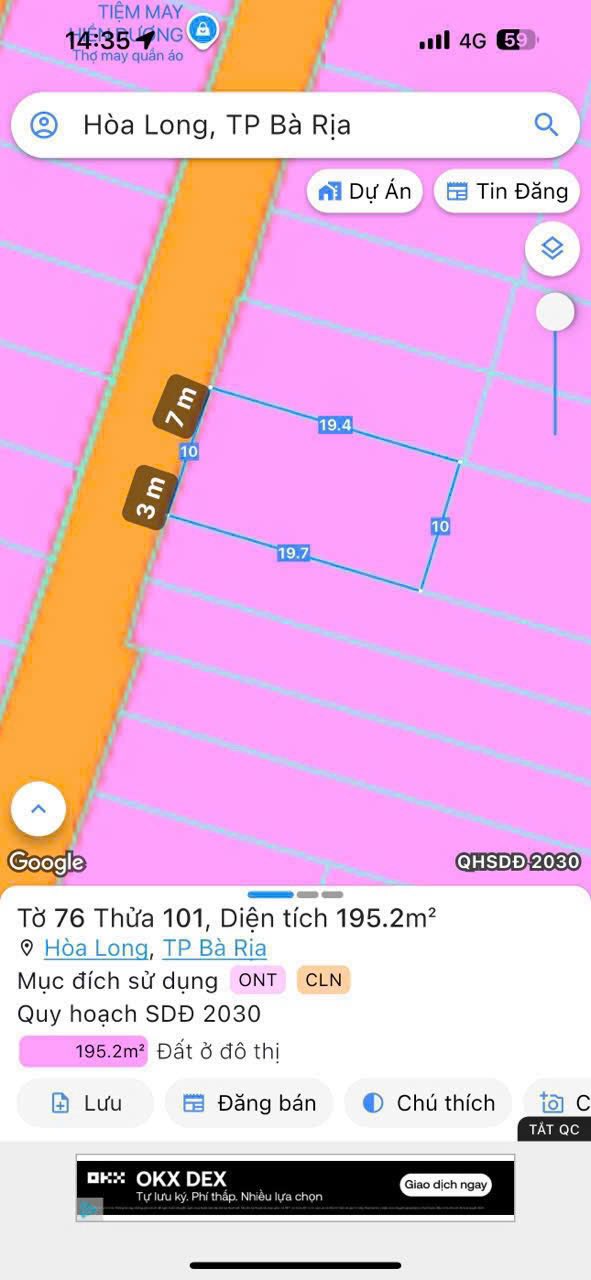 Đất nền xã Hoà Long 135.8m² giá 2.09 tỷ - Cơ hội đầu tư hấp dẫn!