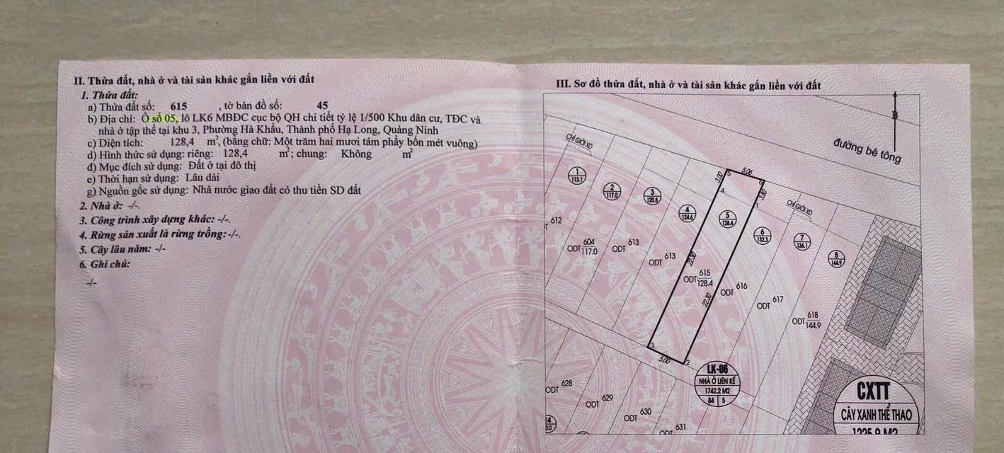 Đất nền TĐC Đầm Sen Hạ Khẩu 128,4m² giá 3 tỷ - Kinh doanh sầm uất!