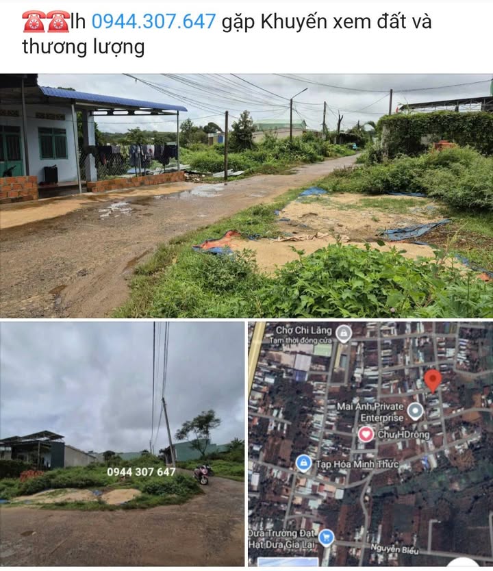 Đất 2 mặt tiền hẻm chợ Chi Lăng, P Hội Phú, Gia Lai - Đầu tư lý tưởng chỉ 2 tỷ!