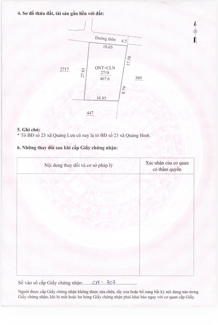 Đất thổ cư Quảng Lưu 159m² giá 650 triệu - Cơ hội đầu tư sinh lời!