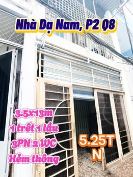Nhà hẻm 43B Dạ Nam, Quận 8 45m² giá 5.25 tỷ - Vị trí tiện lợi, đầu tư sinh lời!