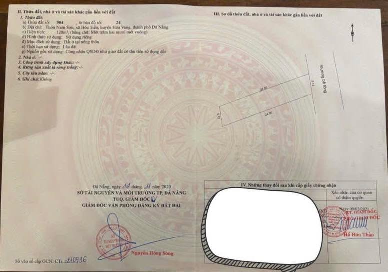 Đất nền thôn Nam Sơn, Hòa Tiến 120m² giá 1 tỷ - Đường ô tô thông thoáng!