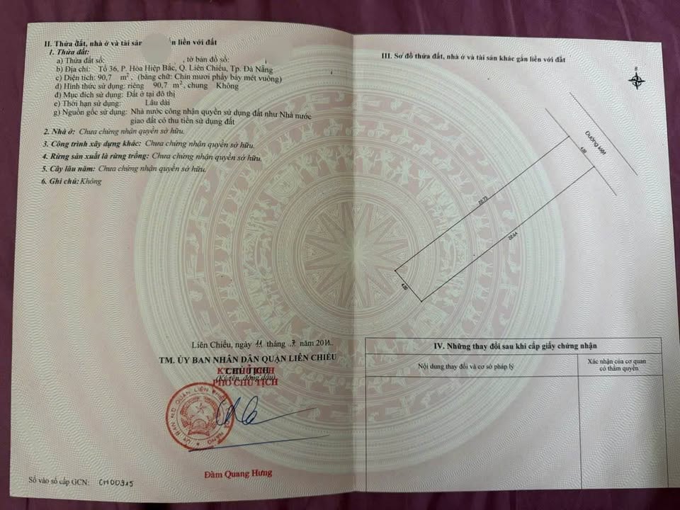 Lô đất kiệt 44 Ngô Xuân Thu, Hải Vân 90.7m² - Đầu tư sinh lời ngay!