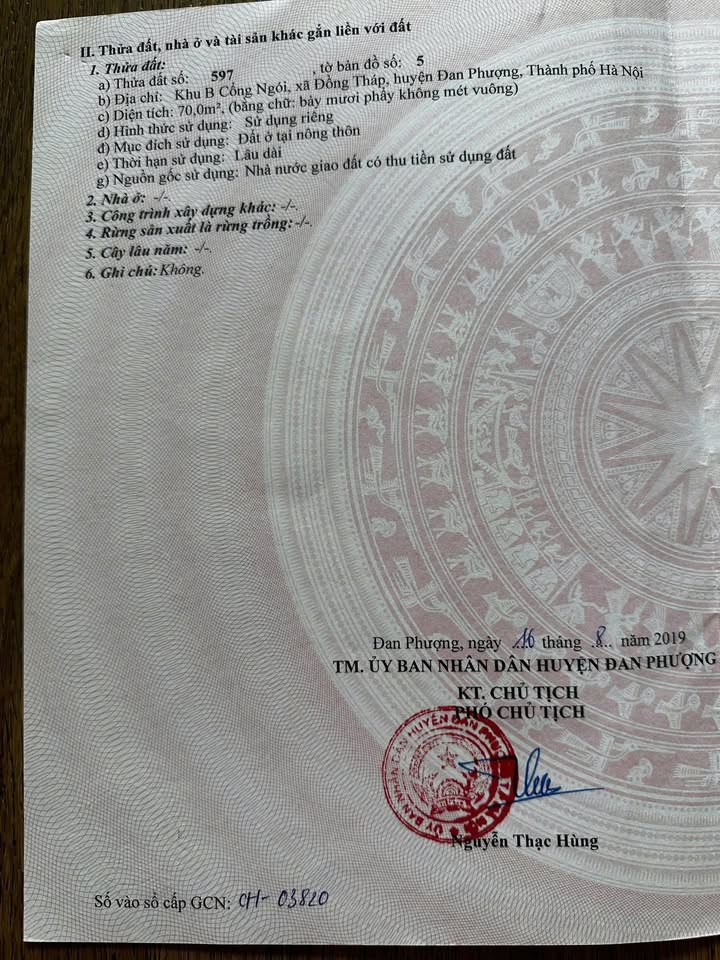 Đất đấu giá 70m² tại Cổng Ngói, Đan Phượng - Giá chỉ 7 tỷ!