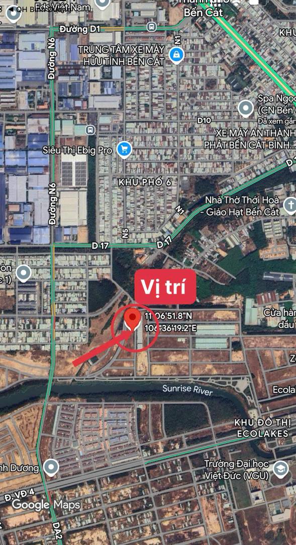 Đất mặt tiền Thới Hòa Bến Cát 80m² giá 1 tỷ - Cơ hội đầu tư tiềm năng!