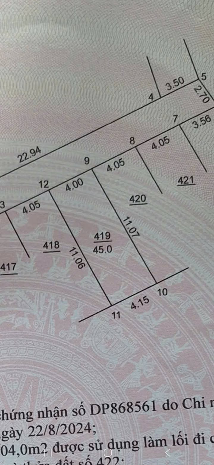 Đất nền Trạch Mỹ Lộc 45m² giá 1.45 tỷ - Ô tô vào tận nơi!