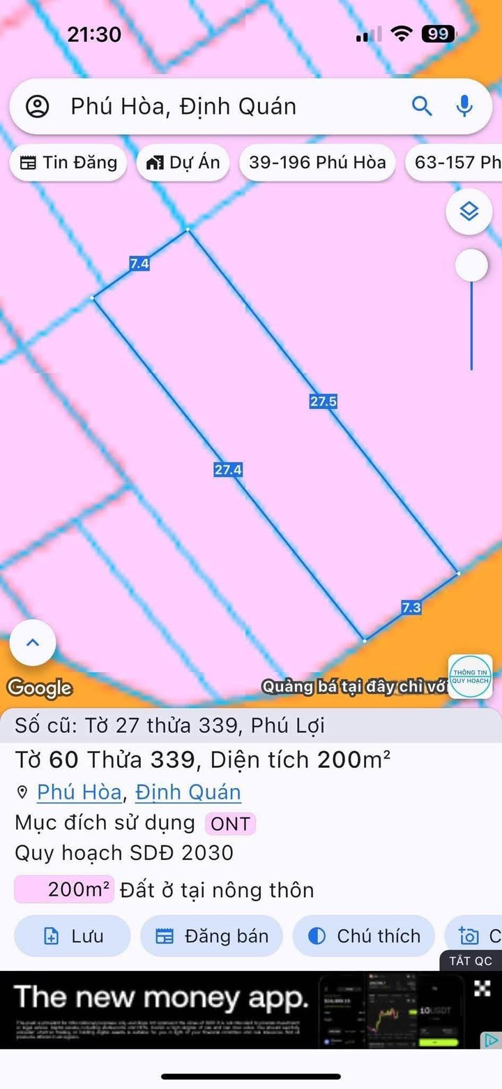 Đất nền mặt tiền đường phố Phú Lợi, Định Quán, Đồng Nai 197m² giá chỉ 2.1 tỷ - Cơ hội đầu tư tuyệt vời!