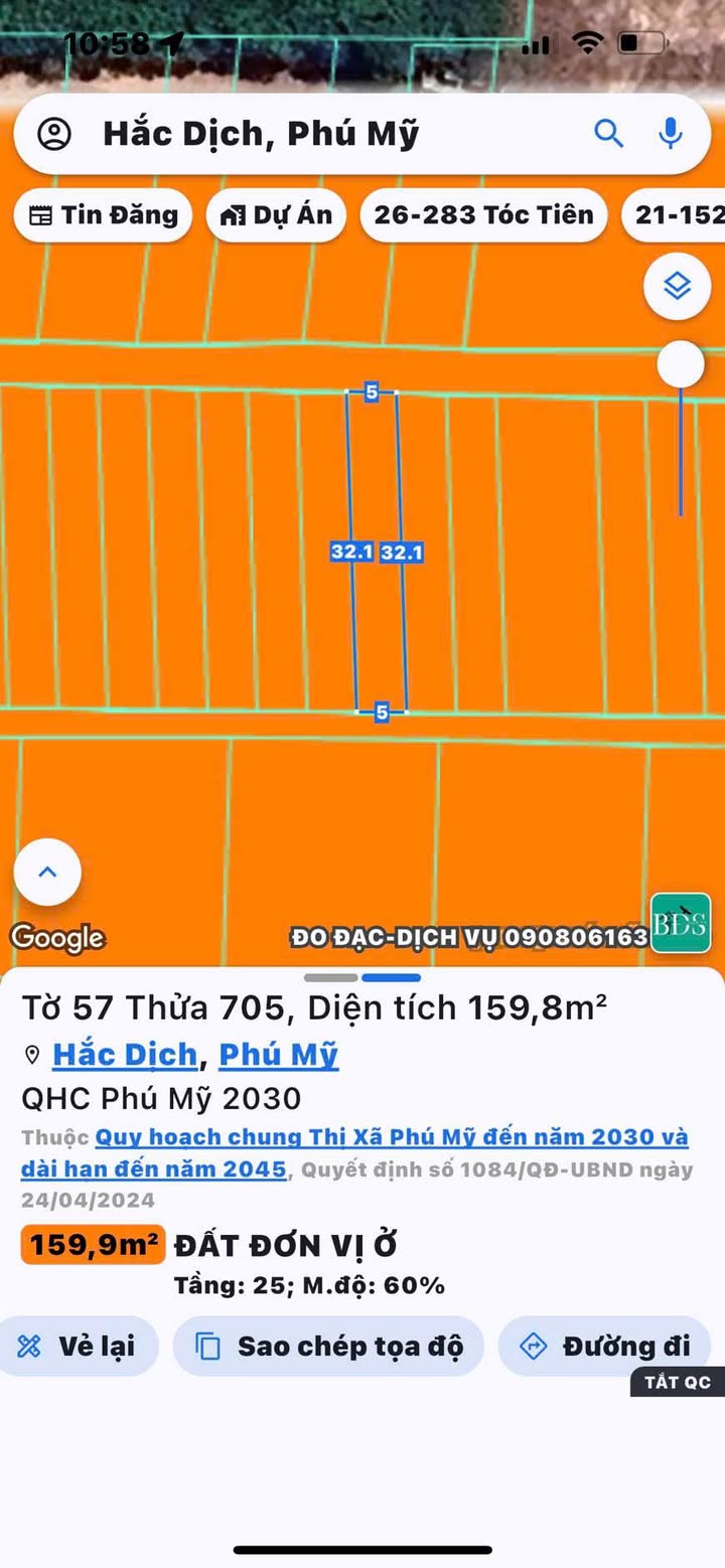 Đất nền khu phố 4, đường Hắc Dịch - Tóc Tiên 150m² giá 1.3 tỷ - Sổ hồng chính chủ!