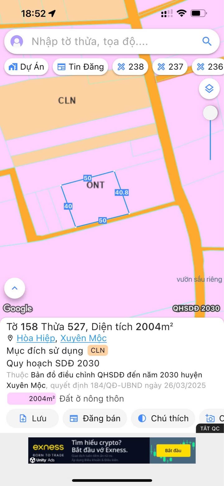Đất nền Hoà Hiệp - Xuyên Mộc 2000m² giá 2.9 tỷ - Tiềm năng tăng giá cao!