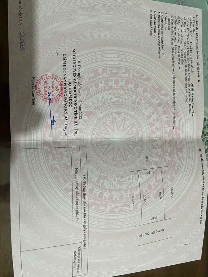 Đất nền Nam Phúc Thăng, Cẩm Xuyên 315m² giá 2.3 tỷ - Cơ hội đầu tư hấp dẫn!