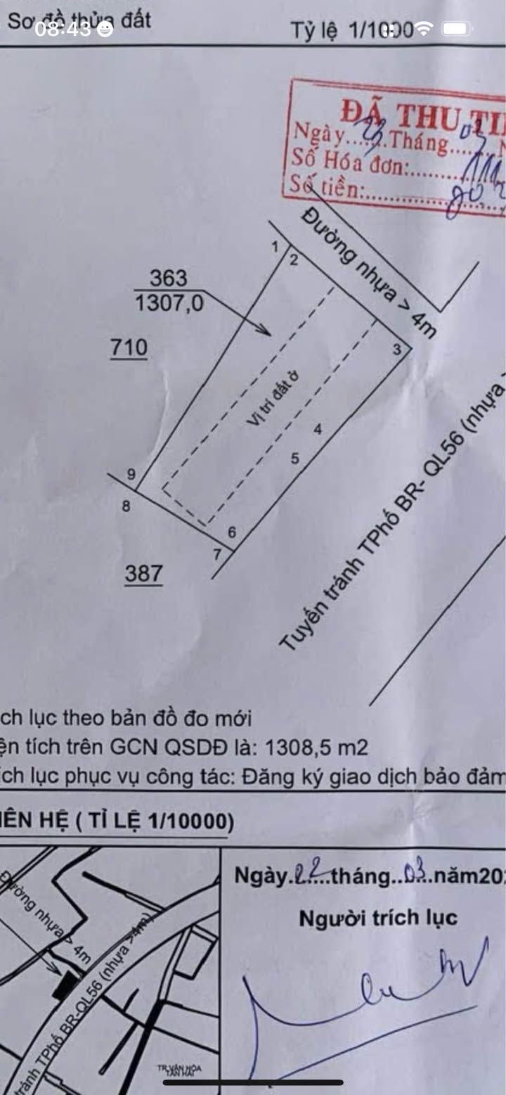 Đất nền Tân Hải, Phú Mỹ 1037m² giá 26,5 tỷ - Góc 2 mặt tiền đẹp mắt!