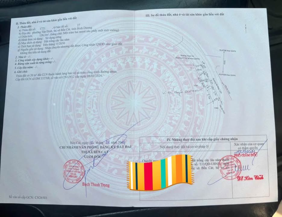 Đất nền Hòa Lợi, Bến Cát 126m² giá 20xx - Sổ đỏ chính chủ!