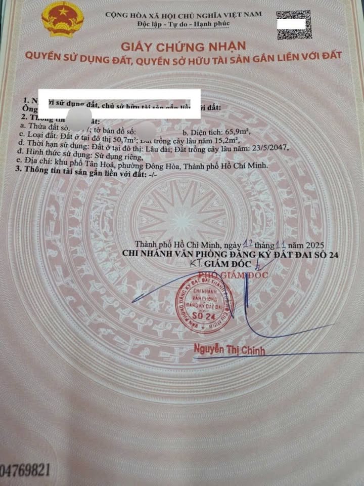 Đất nền Dĩ An Bình Dương 65m² giá 3.35 tỷ - Xây dựng tự do ngay Trung Tâm