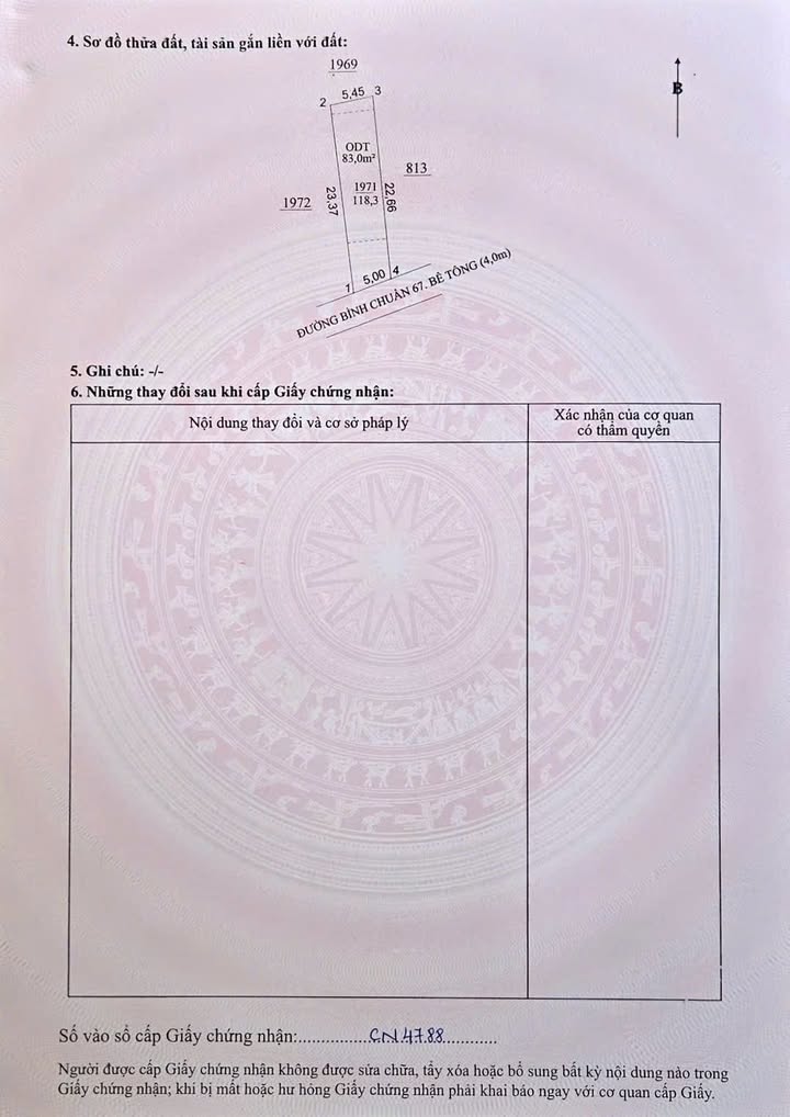 Đất nền Bình Chuẩn, Thuận An 121m² - Giá chỉ 2 tỷ, cơ hội đầu tư tuyệt vời!