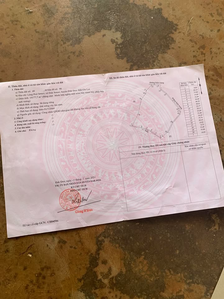 Đất nền Đăk Sơmei, Đak Đoa, Gia Lai 1,4 hecta - Đất pha tưới, ô tô vào tận nơi!