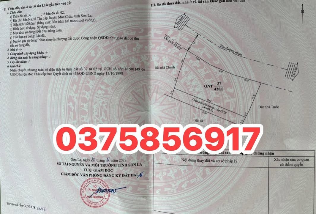 Đất mặt đường nhựa Tân Yên 420m² - Chính chủ bán gấp!