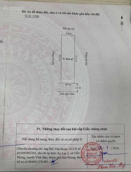 Đất nền An Đồng, An Dương 58m² giá 2.5 tỷ - Hướng Nam, ô tô đỗ cửa!