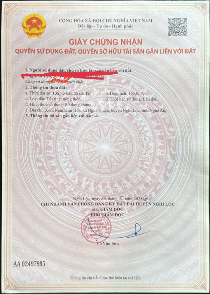 Đất nền Nghi Thuận 165m² - Đường rộng thoáng, dân cư sầm uất!