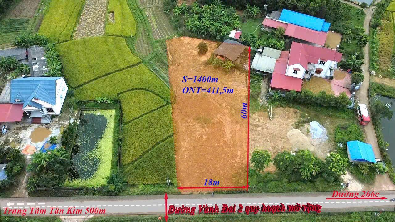 Đất nền mặt đường Vành Đai 2 Tân Kim 1400m² giá chỉ 2.xx tỷ - Đầu tư sinh lời tuyệt vời!