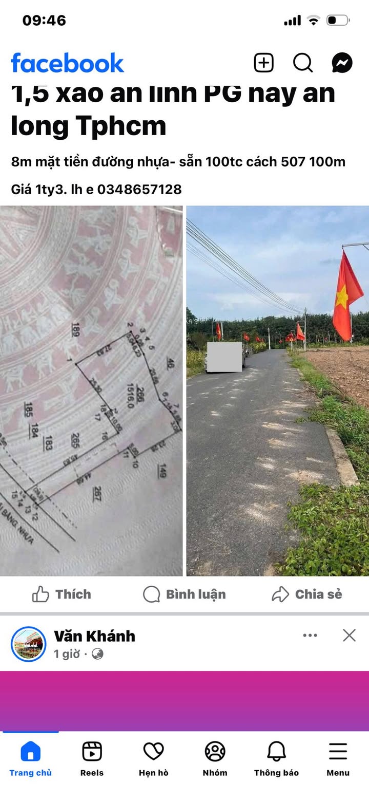 Đất nền An Linh, Phú Giáo 1500m² giá 1.3 tỷ - Đầu tư sinh lời tuyệt vời!