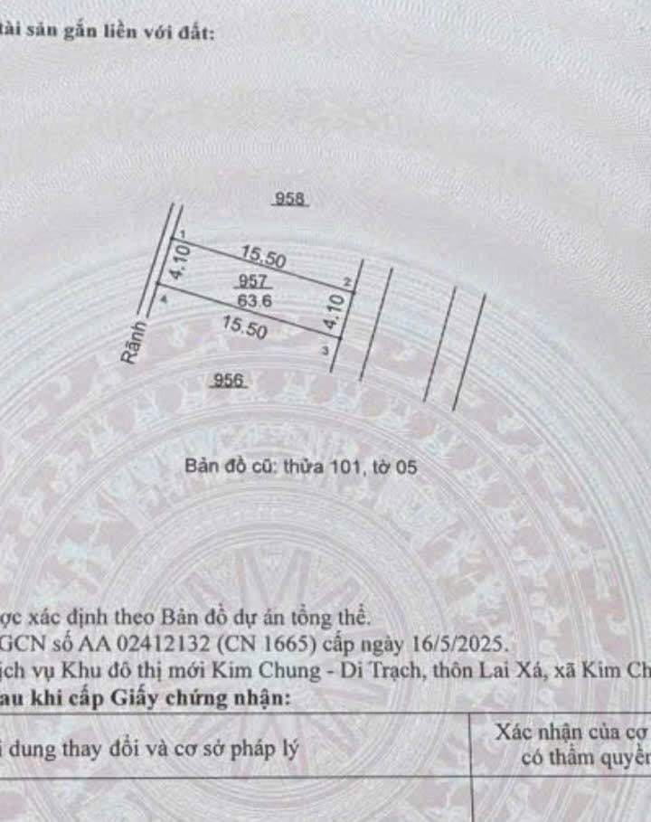 Đất dịch vụ Thăng Long 9 - Lai Xá, Hoài Đức 63.6m² - Đầu tư giá tốt!