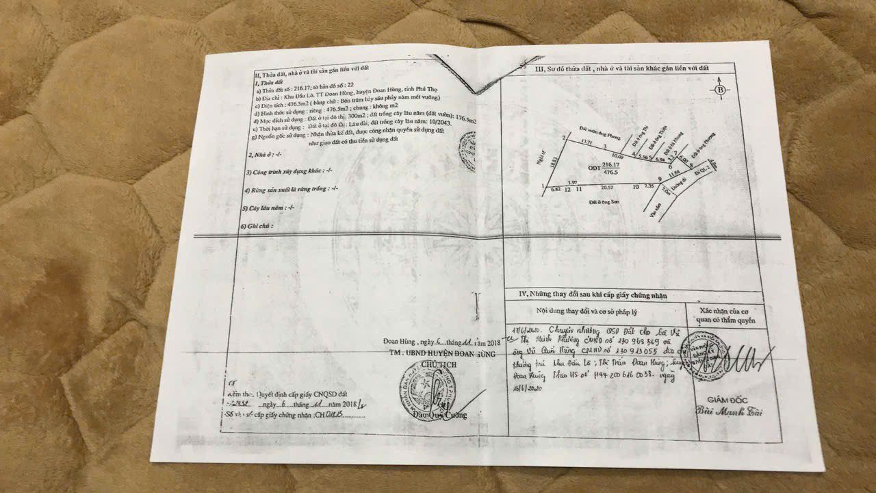 Nhà nghỉ kinh doanh khu đầu lô xã Đoan Hùng 476m² - Đầu tư sinh lời, vị trí đắc địa!