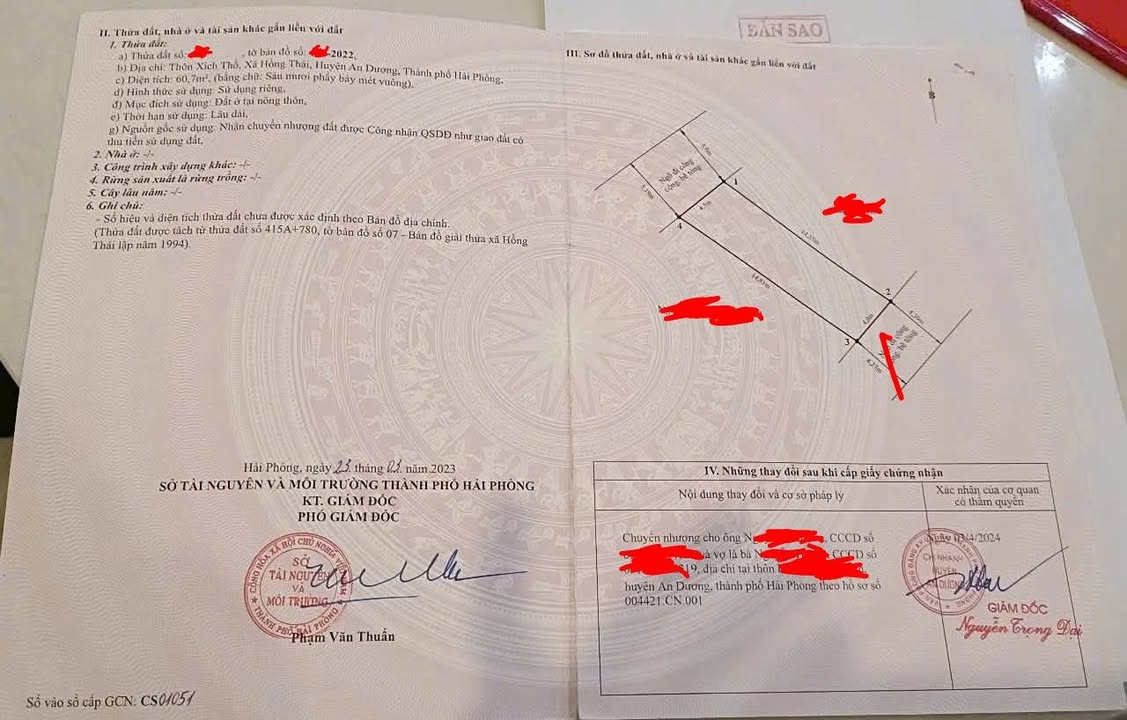 Đất nền Đồng Thái An Dương 61m² giá 1.15 tỷ - Sổ đỏ chính chủ, hai mặt ngõ rộng rãi!