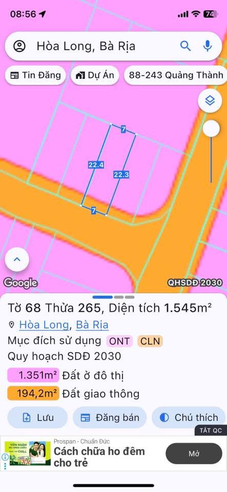 Đất sổ hồng chính chủ phường Tam Long, Bà Rịa - Vũng Tàu, 155m², giá chỉ 2.55 tỷ - Bớt lộc cho khách thiện chí!