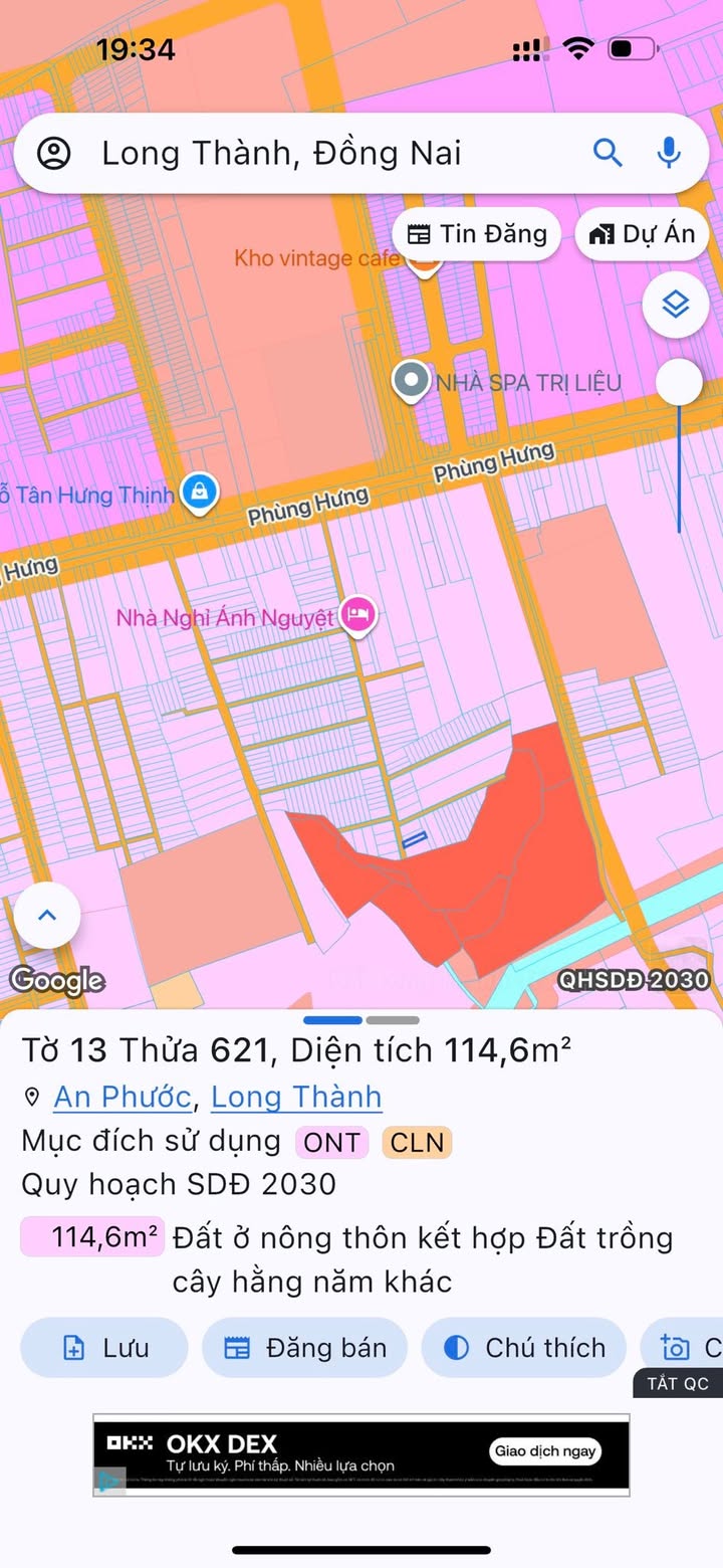 Đất nền ấp 8, xã An Phước, 110m² giá 1.5 tỷ - Sổ hồng riêng, thổ cư 100%!