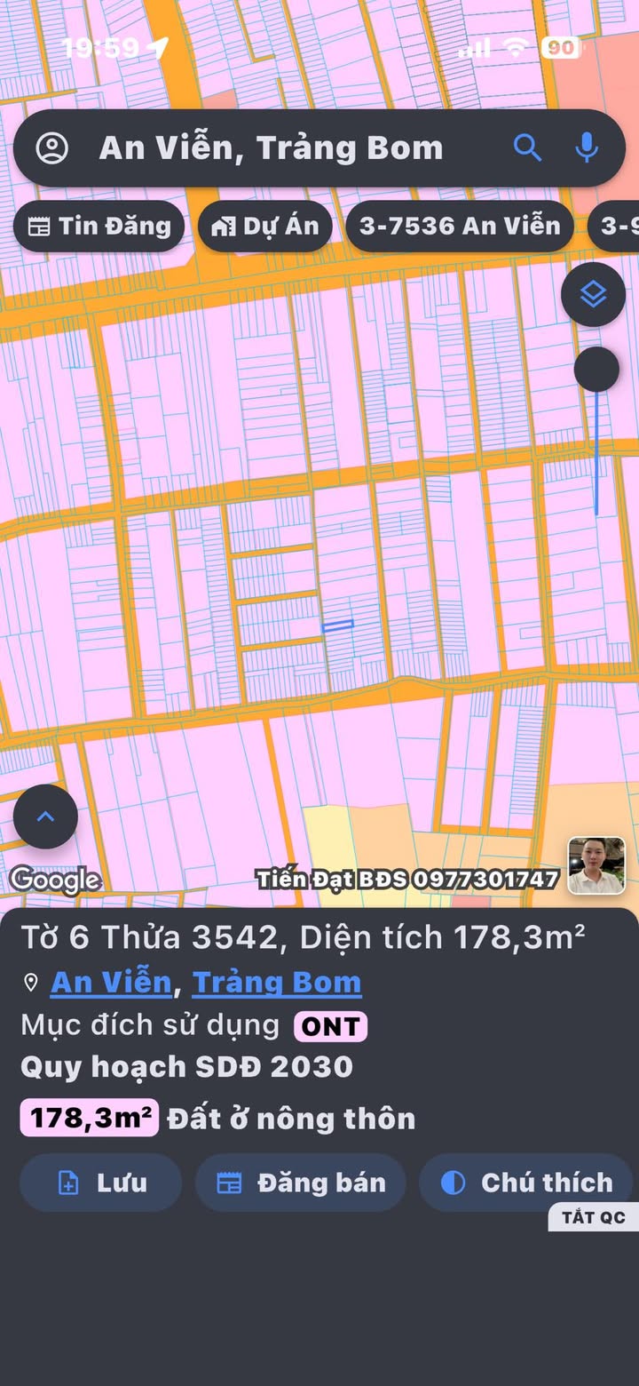 Đất nền An Viễn Trảng Bom 178,3m² giá chỉ 1,4 tỷ - Tiềm năng phát triển mạnh mẽ!